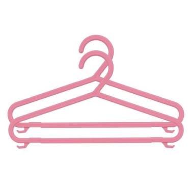 Imagem de Kit Cabide infantil de Plástico Rosa 3 unidades