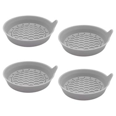 Imagem de Lyxheth 4 peças de porta-copos de carro, tapete de garrafa de água antiderrapante de silicone para veículos, suportes de copo com padrão de onda suave, acessórios universais de interior de carro para