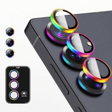 Imagem de SVMONGWA Protetor de lente para câmera Samsung Galaxy S25 Plus, verdadeira tecnologia AR+AF, protetores de lente individuais, vidro temperado 9H ultrafino com borda de alumínio, fácil instalação, 1