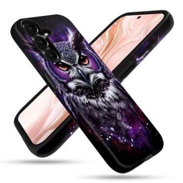 Imagem de FGDRFGRW Capa projetada para Samsung Galaxy A16 5G, 2 camadas TPU + PC, capa protetora à prova de choque – coruja roxa