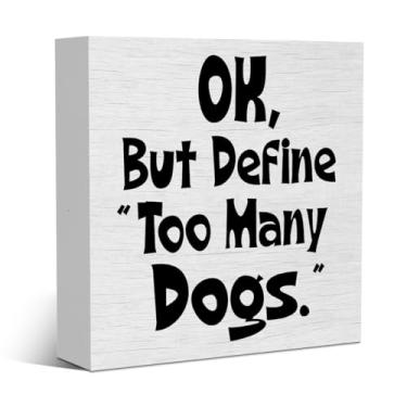 Imagem de Placa de caixa de madeira rústica para animais de estimação com definição de cachorro com definição de cão engraçado, decoração de mesa, acessórios de mesa para prateleira de mesa, casa, quinta