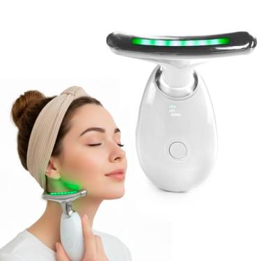 Imagem de BVX Massageador Facial LED 7 Cores, Dispositivo de Fototerapia Recarregável USB, Tratamento Anti-Rugas e Anti-Acne com Luzes Coloridas, Aparelho de Skincare para Rejuvenescimento da Pele