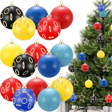 Imagem de Thyle 24 peças de enfeites de bola de Natal com desenho animado de árvore de 6 cm, tema de espuma de Natal, bolas de inverno, decoração fofa para adultos para árvores de Natal, lembrancinhas de festa