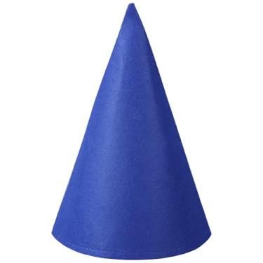 Imagem de yptniginu Chapéus de gnomo de giz de cera azul feltro cônico para fantasia de Halloween, Natal, cosplay, acessório de festa de volta às aulas (azul)