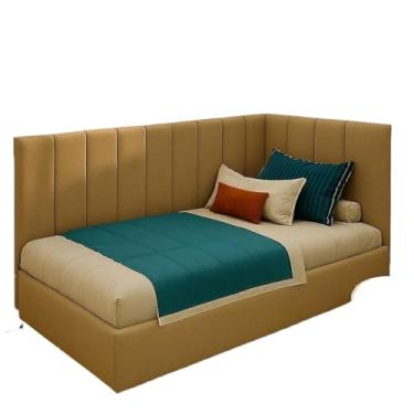 Imagem de Kit Cabeceira Modular Estofada em L 45x20 Adesiva para Cama Solteiro, Casal, Queen e King – Painel Decorativo Sem Furo(Grafite,Queen em L 18 Placas)