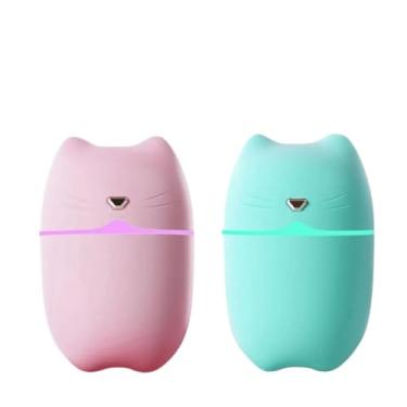 Imagem de Mini Umidificador De Ar Difusor Aromatizador Portátil USB E Carregador(ROSA+VERDE)
