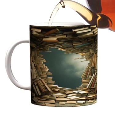 Imagem de Xícara de Café de Cerâmica, Xícara de Cerâmica | Caneca do leite da estante - Canecas de café e chá de cerâmica exclusivas, caneca de biblioteca criativa para bebidas quentes e frias