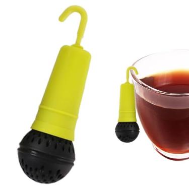Imagem de Shakven Infusor de chá de silicone, mais íngreme de chá | Acessórios para chá com formato de microfone | Infusor de chá para chá solto, infusor de chá de silicone, design de filtro preciso, produto