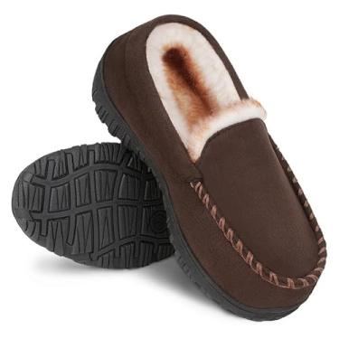 Imagem de Chinelos infantis de espuma viscoelástica para meninos e meninas – Antiderrapante para uso interno e externo, cor marrom, Marrom, 13 Toddler