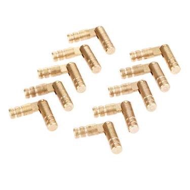 Imagem de 10 pcs Pure Copper Bronze Jóias Caixa de Jóias escondidas Dobradiça escondida invisível para móveis mecanismos finamente usinados YYDFPIIA