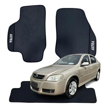 Imagem de Tapete De Borracha Automotivo Jogo Completo Com 3 Peças Impermeável Personalizado Bordado Com Acabamento Em Viés Antiderrapante Próprio Para Carros Astra 1999 A 2011
