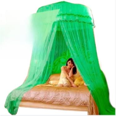 Imagem de Mosquiteiro de Teto Gigante Casal/Queen/King com Abertura Lateral 14m Tela Fina Anti-Inseto(verde,Gigante s/abertura lateral)