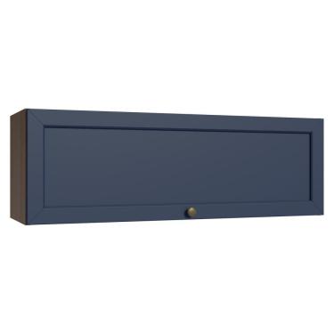 Imagem de Armário Aéreo 100 cm 1 Porta Basculante Rustic/Azul Vik Madesa