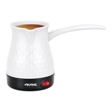 Imagem de MotiveTech Cafeteira turca elétrica, máquina de café, aquecimento uniforme, portátil, chaleira anti-queimadura para casa, escritório, viagens e camping, Branco