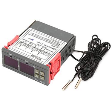 Imagem de Hyuduo Termostato Digital, Controlador de Temperatura do Sensor de Sonda Duplo Com Display Duplo STC-3008, Faixa de -55 ° C ~ + 110 ° C, Tela Dupla, Controle Preciso Com Configuração de Temperatura