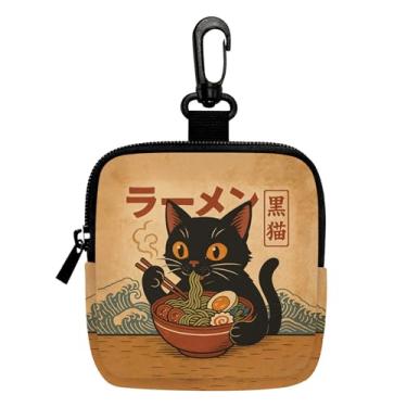 Imagem de Mini porta-moedas japonês para comer macarrão, bolsa multifuncional para chaves, moedas, fone de ouvido, batom, porta-cartões, organizador de cabos, bolsa com zíper, acessórios, presentes para amantes