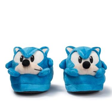 Imagem de Sonic The Hedgehog Pantufas 3D para jovens, Azul, 11-12 Little Kid