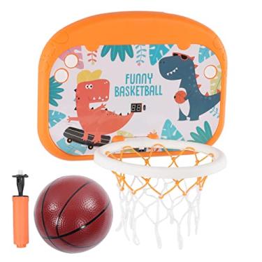 Imagem de Generic Mini Cesta de Basquete Com Desenho de Dinossauro, Cesta de Basquete Interna Com Placar Eletrônico, Brinquedo para Crianças, Material Abs