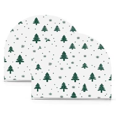 Imagem de Wassud Elegante porta-guardanapos de acrílico para árvore de Natal, dispensador de guardanapos de papel moderno em forma de U para mesa, cozinha, sala de jantar, bancada 2 peças (comporta 50-60