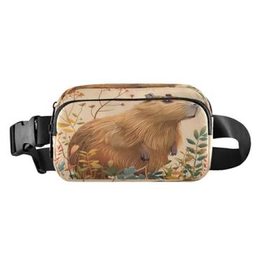 Imagem de CEBUGI Mini pochetes de caminhada para homens e mulheres Groundhog Fashion resistente à água com cinto ajustável para treino, viagem, corrida