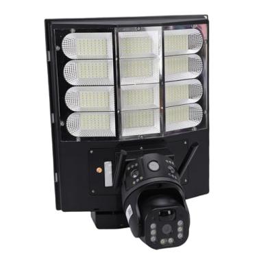 Imagem de Diyeeni Luzes de Rua Solares 4G Com Câmera, Holofote Com Sensor de Movimento à Prova D'água Ao Ar Livre Com Aplicativo de Telefone, Visão Noturna, Lente Dupla 1080P, Luzes LED para