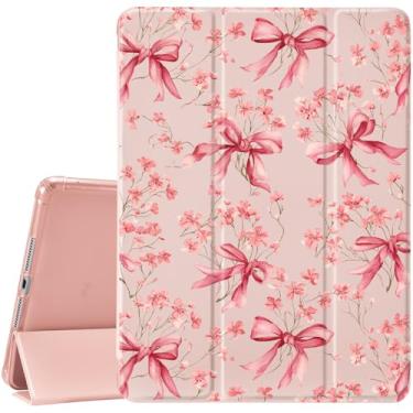 Imagem de JOYLAND Capa Pink Bow para iPad 10ª geração de 10,9 polegadas/iPad (A16) 11ª geração 28 cm 2025 com suporte de lápis - capa protetora com suporte de três dobras com parte traseira de TPU macio, rosa