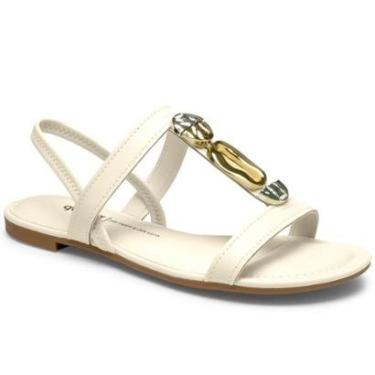 Imagem de Sandália Dakota Feminina Rasteira com Detalhe Dourado Cor:;Tamanho:38-Feminino