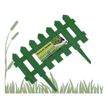 Imagem de Kit 6 Cercas Decorativa Para Jardim De Plástico Verde - Wlplast