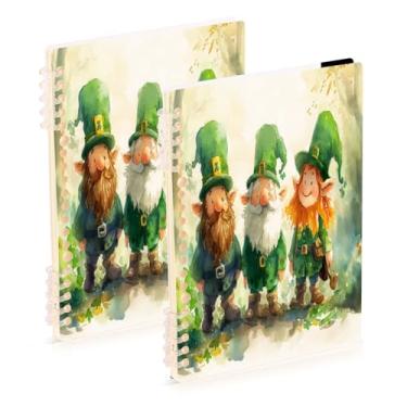 Imagem de Burbuja Cadernos St. Patrick Gnomos, papel pautado universitário A5 com 60 folhas, fichário para escritório, 2 unidades