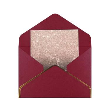Imagem de SKKNT Cartões de felicitações para todas as ocasiões com estampa de ouro rosa em mármore versáteis com envelopes 11,4 x 15,2 cm