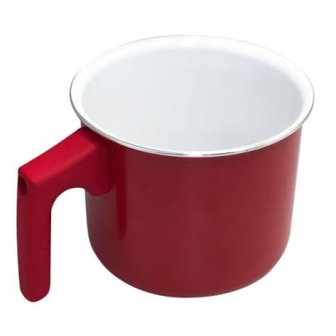 Imagem de Jogo de Panelas de Alumínio com Revestimento Cerâmico, 4 Peças, Vermelho, Cabo de Baquelite, Inclui 2 Caçarolas com Tampa, Frigideira e Leiteira