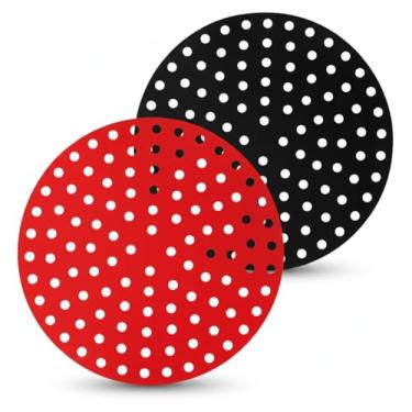 Imagem de Tapete Redondo Antiaderente Silicone 20cm Para Airfryer