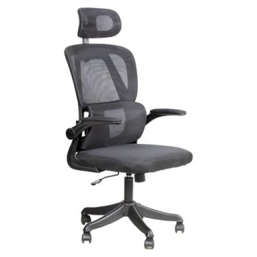 Imagem de Cadeira Escritório Ergonômica Giratória Apoio Braços e Lombar Syberflex