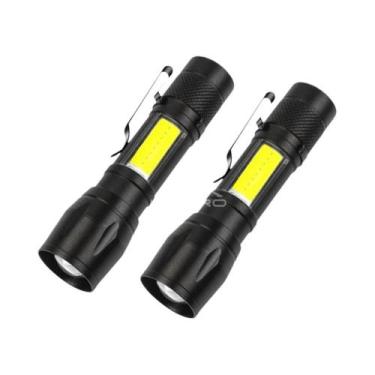 Imagem de Lanterna Mini LED Recarregável USB Portátil Luz COB De Alta Potência À