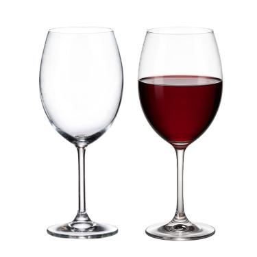 Imagem de Jogo 2 Taça De Cristal Para Vinho água Degustação Transparente 580ml Lyor