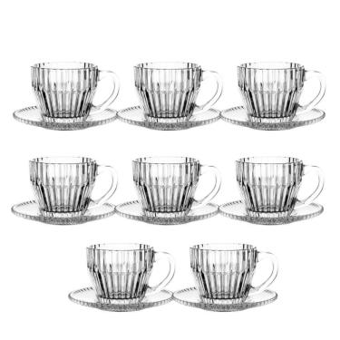 Imagem de Jogo 8 Xícara De Café Com Pires Cristal Imperatriz 110ml Wolff