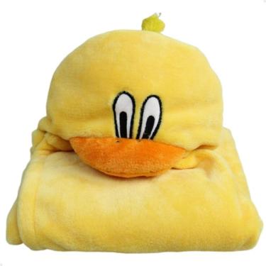 Imagem de Manta Cobertor Toalha De Banho Com Capuz Para Bebê Criança Lorben Manto Bichinhos Fleece Macio