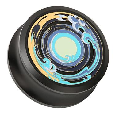 Imagem de KIMISS Estabilizador de Disco Giratório de Vinil LP Profissional Com Almofada de Silicone - Braçadeira de Peso de Registro de 330g para Qualidade de Som Aprimorada e Amortecimento de Vibração (Preto)