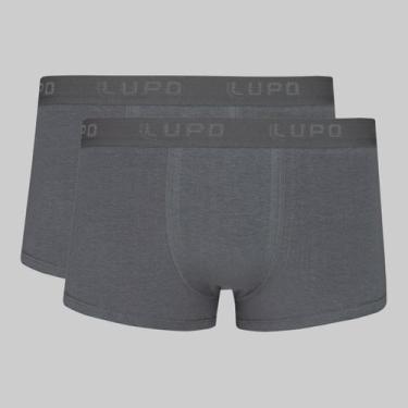 Imagem de Kit 2 Cuecas Lupo Sunga Algodão com Elastano 00480, Chumbo, GG