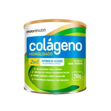 Imagem de Colágeno Hidrolisado 2 em 1 ZERO 250g MaxiNutri Sabor Uva Verde