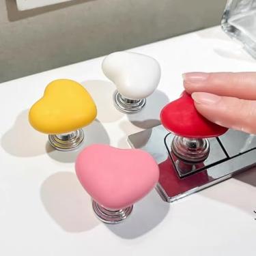 Imagem de 2 peças de protetor de manicure - ferramenta de prensa de vaso sanitário de coração, branco e vermelho (essencial para banheiro público)