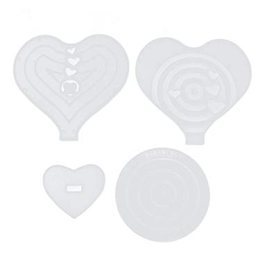 Imagem de SIWOTED 4 unidades de molde de montanha-russa 4 estilos diferentes lavável e reutilizável para casa enfeites DIY arte em resina