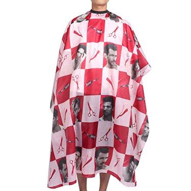 Imagem de Yinhing Avental de Salão de Cabeleireiro, Avental de Tingimento de Cabelo de Qualidade Premium, Pano Protetor para Tingimento de Cabelo para Barbeiro, Salão de Beleza, Cetim, Preto e (Vermelho)