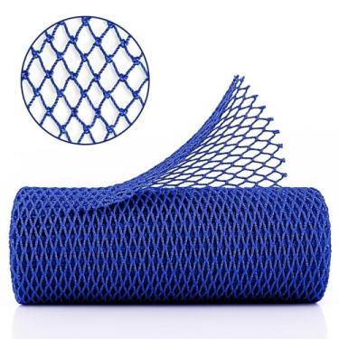 Imagem de 1 esponja de rede africana, esponja de banho esfoliante, acessórios de banho para mulheres (azul escuro)