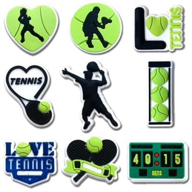 Imagem de Berloques de decoração de calçados esportivos para tamanco de crocodilo, softball, beisebol, basquete, vôlei, futebol, tênis, natação, futebol, golfe, acessórios, Small, Cloreto de polivinilo, Sem