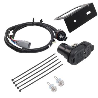 Imagem de Kit de instalação do conector de fiação de reboque de engate de reboque de 4 e 7 pinos com suporte de base para Ford Transit 150 250 350 número de substituição CK4T-13B576-KE