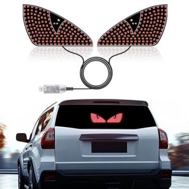 Imagem de Olhos LED para o para-brisas do carro, luz olhos de diabo para para-brisas, 12 modos de luz olho de diabo para carro