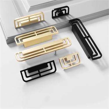 Imagem de Puxadores de porta de armário antigos americanos escovados cobre puxadores de gaveta para melhoria da casa acessórios de ferragens 1 peça (cobre escovado 32 mm)