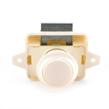 Imagem de Fechadura de pressão para carro de campista diâmetro 26 mm caravana barco motor casa armário gaveta botão trava trava trava 1 peça (branco)