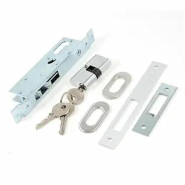 Imagem de Fechadura de metal com gancho de porta deslizante de 23 mm, fundo de 2,3 cm com chaves, 1 peça